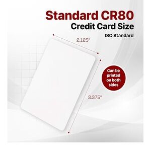 X LINE CR80 30 Mil Graphic Quality 100 Pack PVC Cards